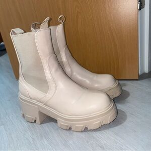 Public Desire Beige Heeled Boots